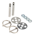 LW Alum Hood Pin Kit 3/8in Silver