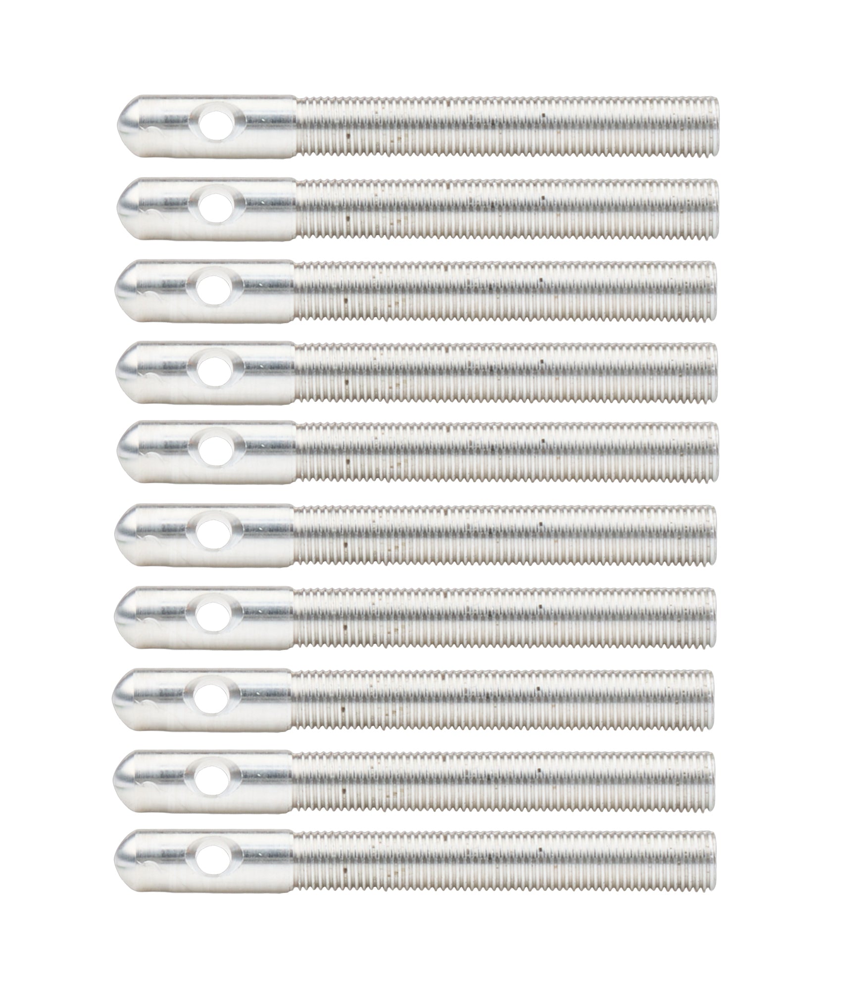 Aluminum Hood Pins 3/8in Silver 10pk