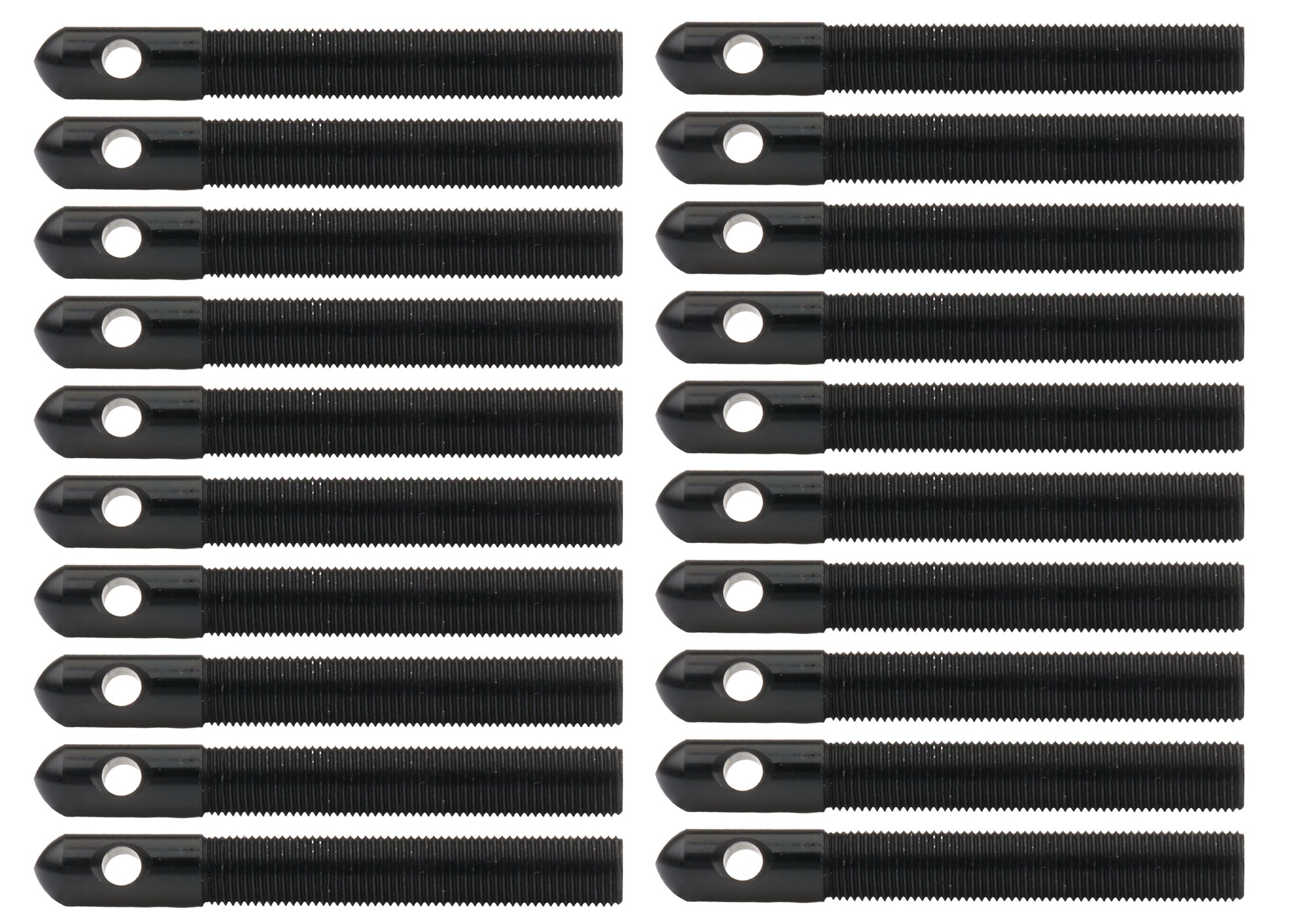Alum Hood Pins 1/2in 1/4in Holes Black 20pk