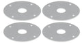 Scuff Plate Aluminum 1/2in Hole 4pk