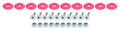 Countersunk Bolt Kit Pink 10pk