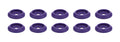 Body Bolt Washer Plastic Purple 10pk