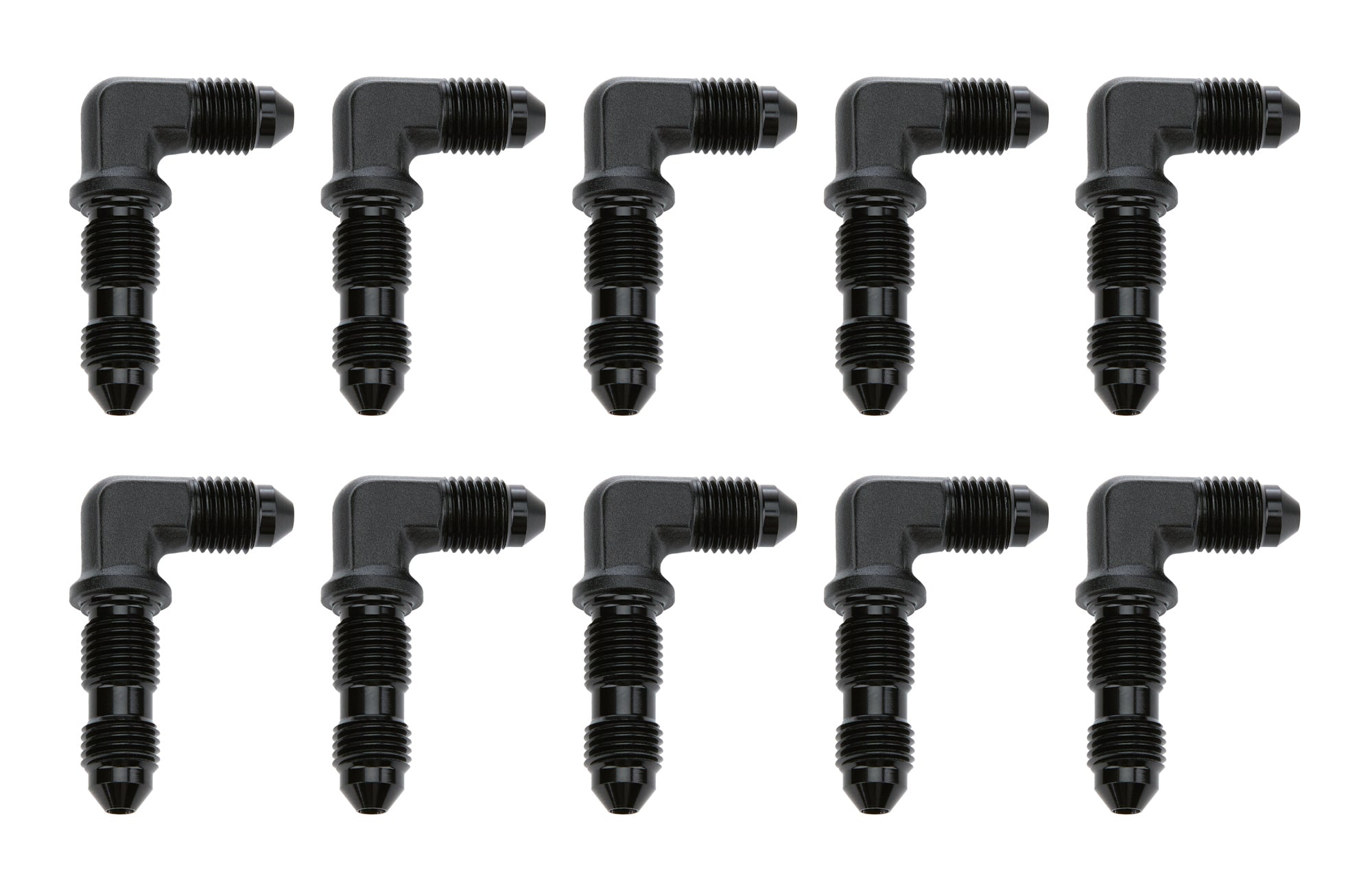 90 Degree Bulkhead -3 Black 10pk