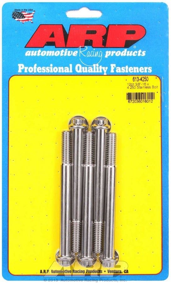 S/S Bolt Kit - 12pt. (5) 3/8-16 x 4.250