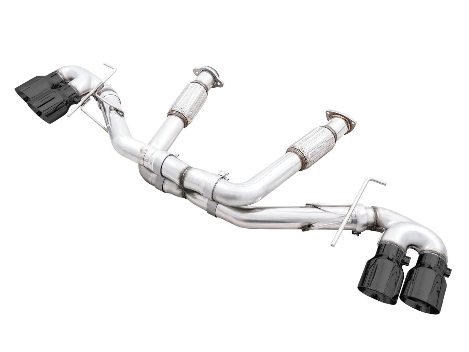 C8 Corvette Exhaust Quad Black Tips
