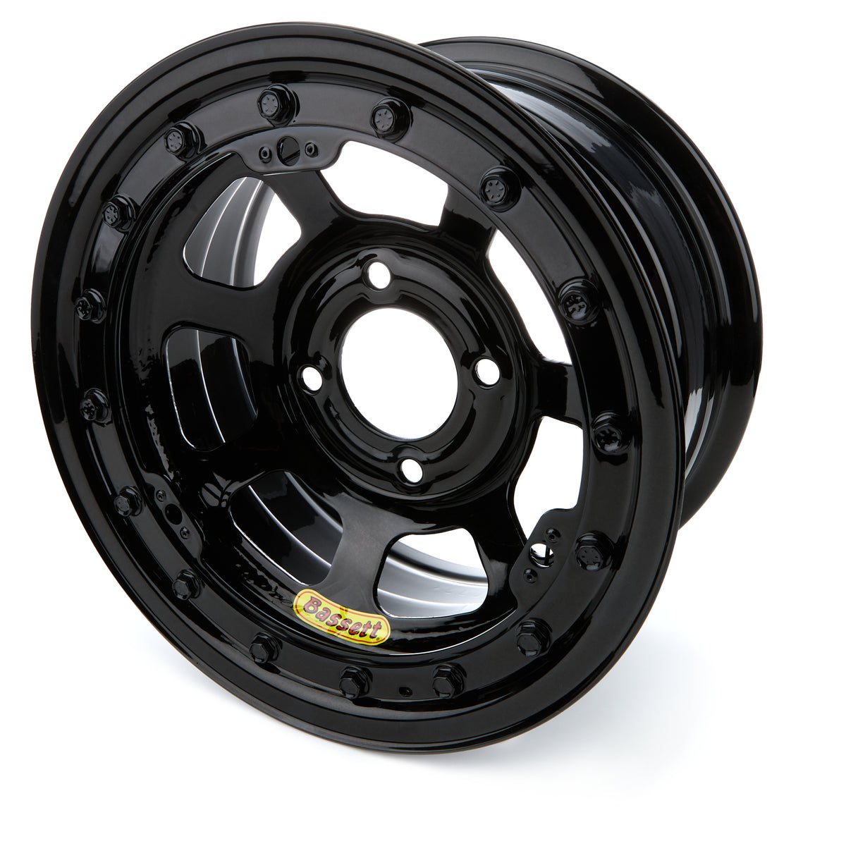 Wheel 13X7 4X4.5 4in BS Black D-Hole