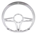 Steering Wheel 14in D-Shape Victory Polished