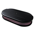 Air Cleaner Dual Quad Ribbed Black