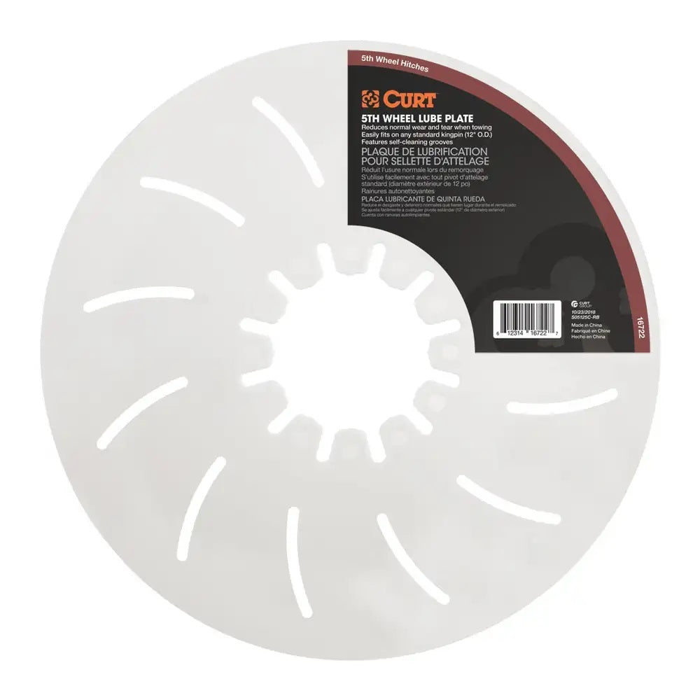 12in 5th Wheel Lube Plate
