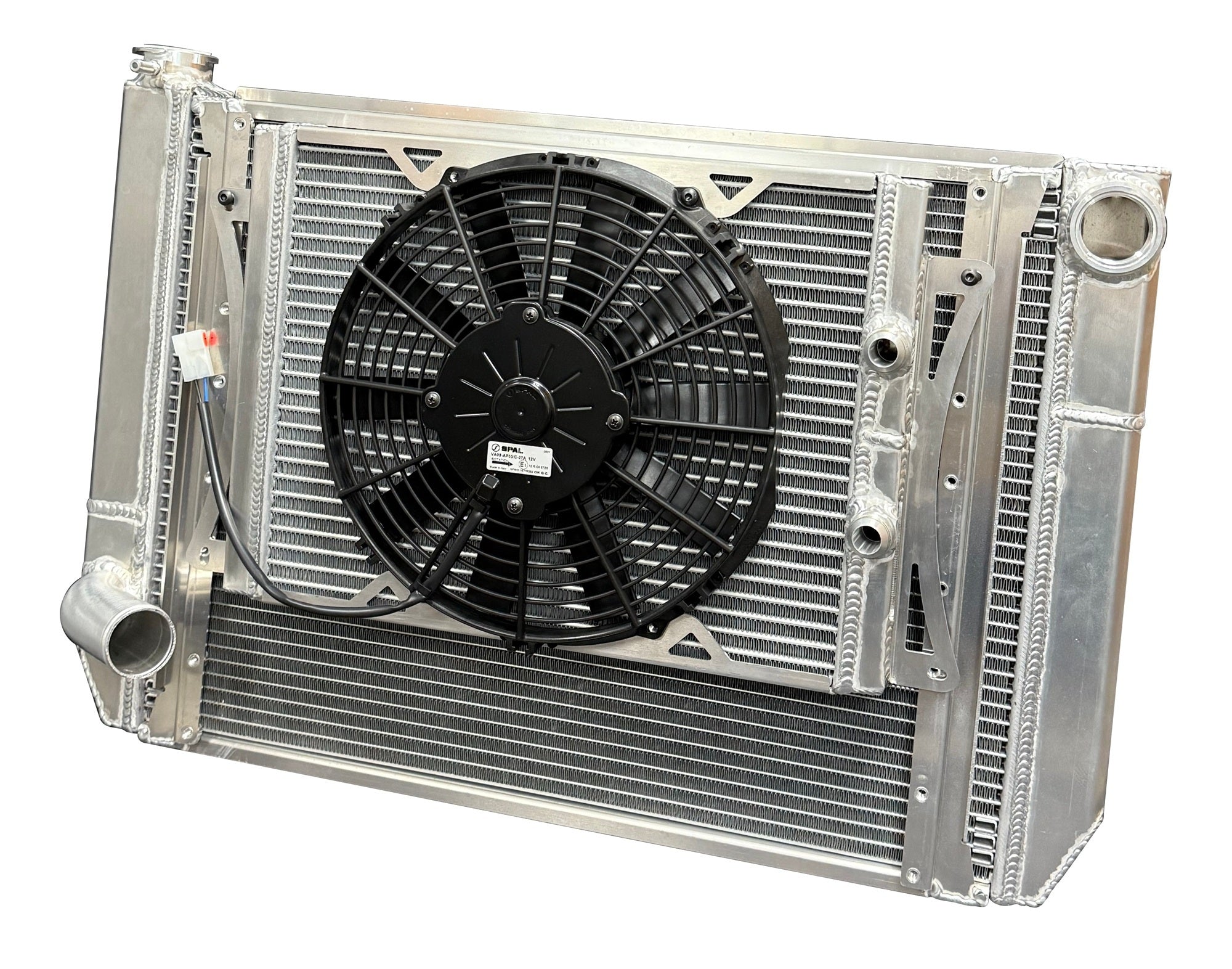 Radiator Dbl 29X18 W/Oil Cooler Fan W/ Fill Neck