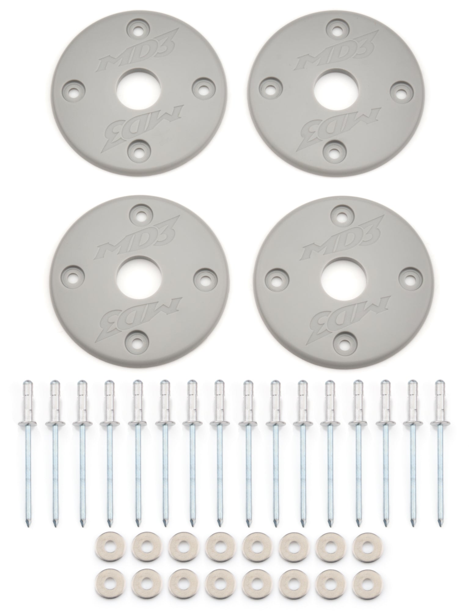 Scuff Plate Plastic Gray 4-Pack MD3