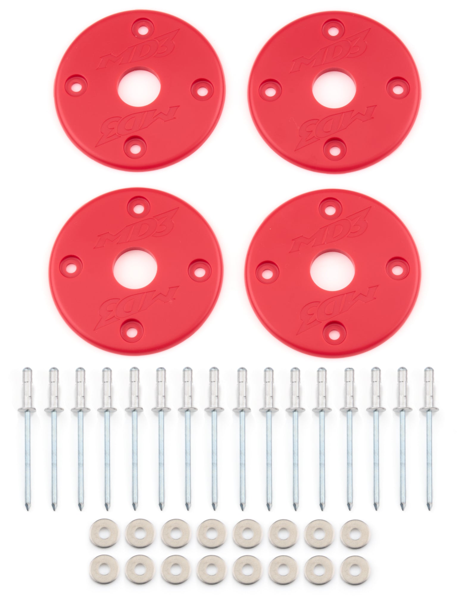 Scuff Plate Plastic Red 4-Pack MD3