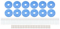 Scuff Plate Plastic Blue 12-Pack MD3