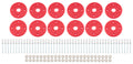 Scuff Plate Plastic Red 12-Pack MD3