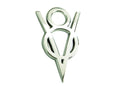 Chrome V-8 Badge