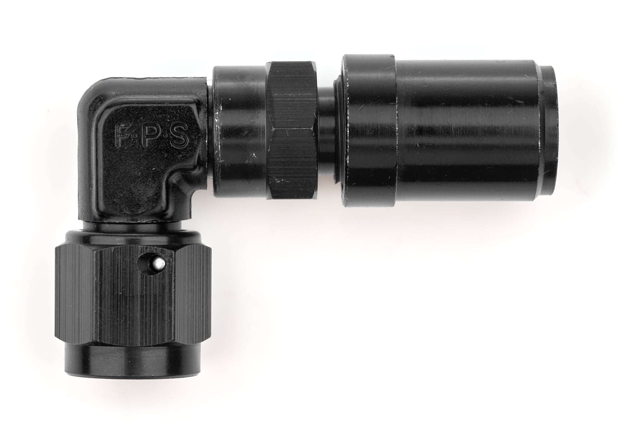 6AN  90Deg Race-rite Low Profile Fitting Blk