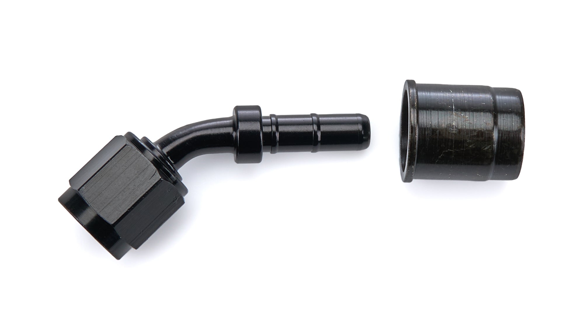 #4 45-Deg Crimp Hose Fitting