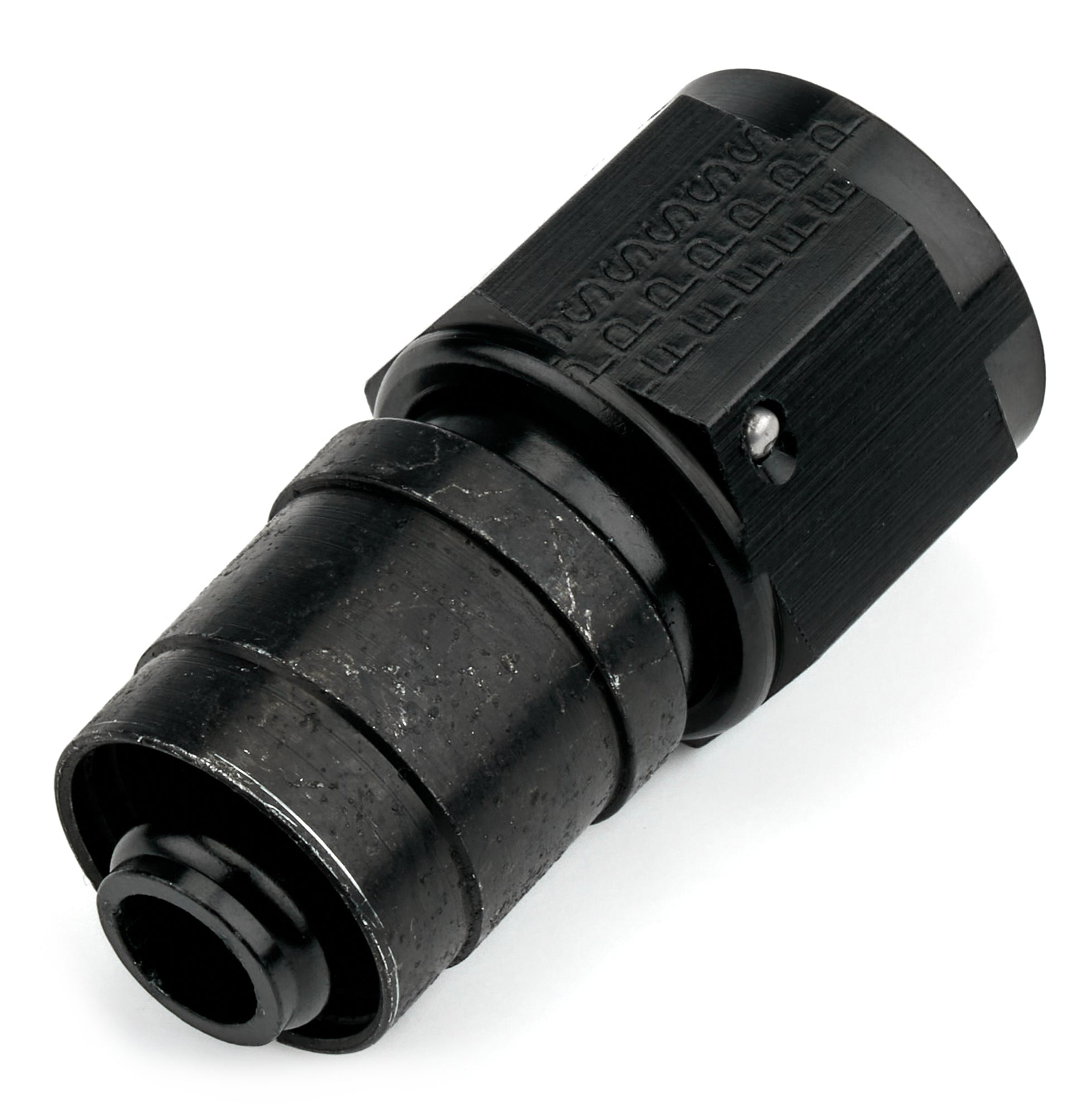 8AN Straight Crimp Hose Fitting Black