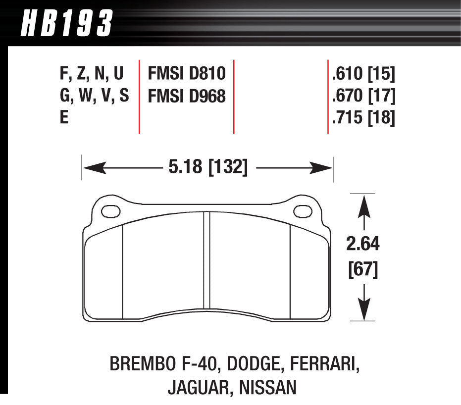 Motorsports Brake Pads DTC-70