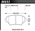 Brake Pads Front Mazda Miata HP Plus