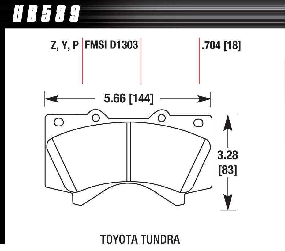 Performance Street Brake Pad LTS 07-22 Toyota P/U