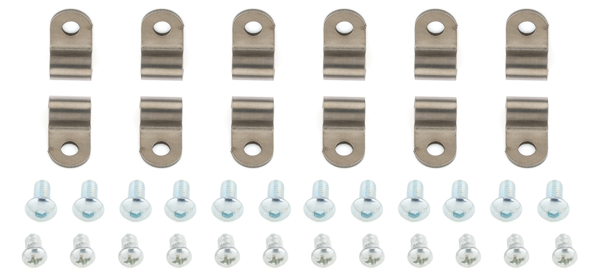 1/4in Stainless Steel Single Line Clamps 12Pk
