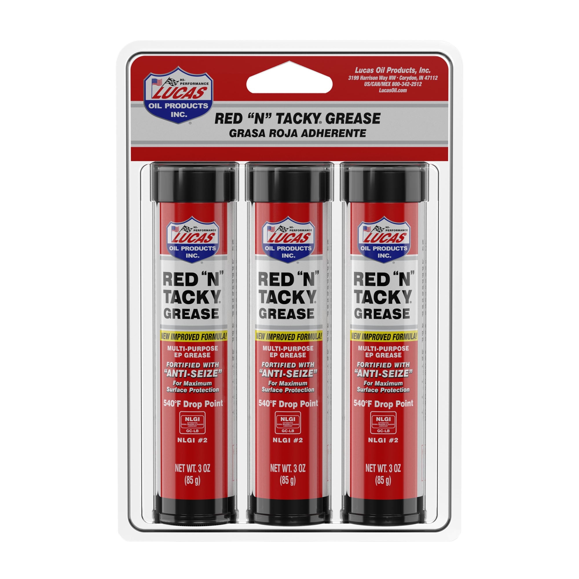 Red N Tacky Grease 3 x 3oz Pack