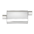 Stainless Muffler 3in Center In / Offset Out