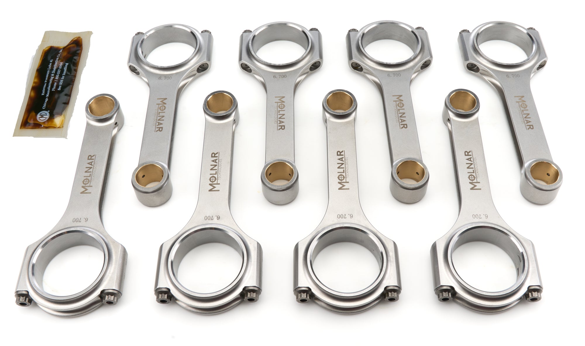 6.700 H-Beam Rod Set BBF FE w/2.200 Pin Dia