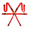 Corsa Harness 6 Point 3x3x2 Red Clip in Cam