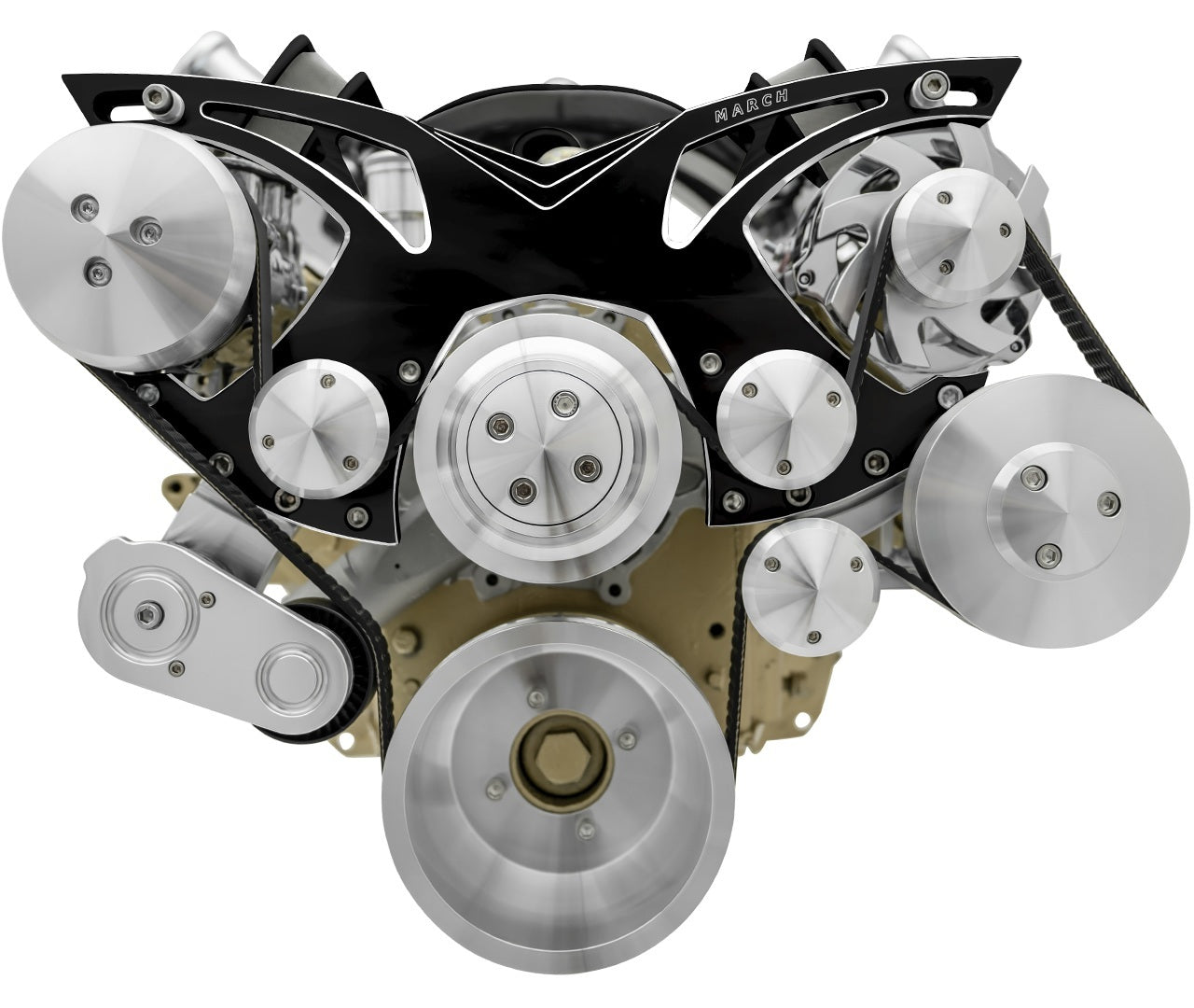 Oldsmobile Style Track Serpentine Kit Black