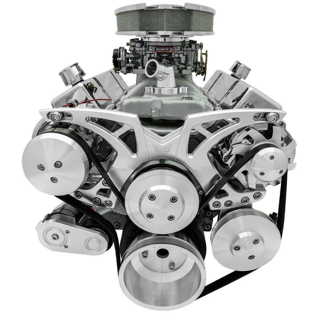 SBC Style Track Pulley Set Alt A/C with P/S