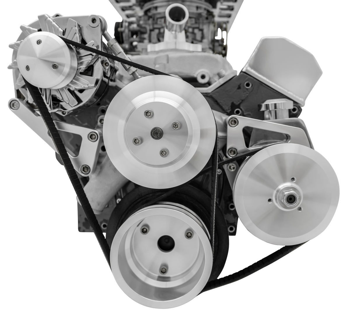 SBC Serpentine Conv Low Cost Custom Silver Kit