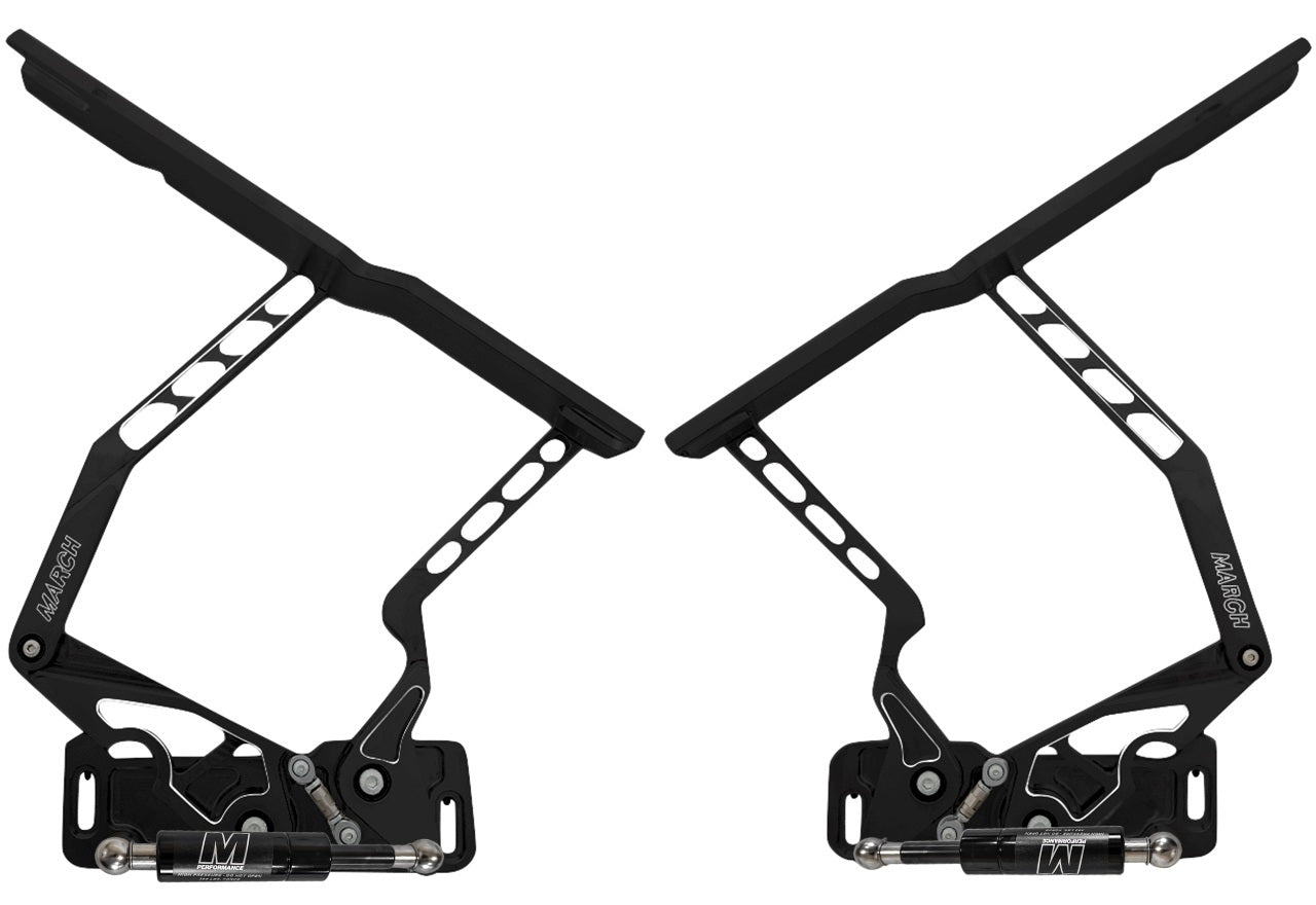 68-72 Chevelle Hood Hinges Black Pair