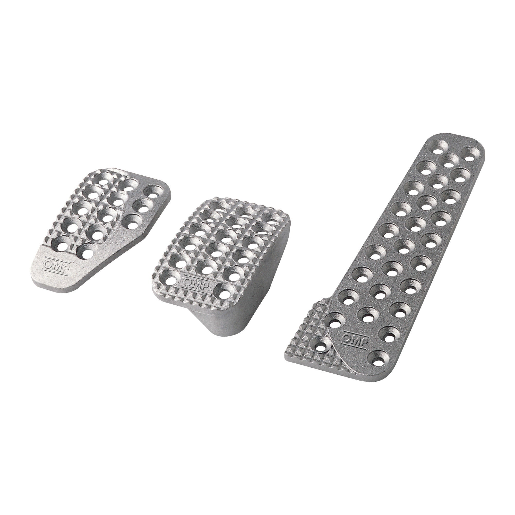 3 Pedal Set Sandblasted Aluminum w/ Long Gas Ped