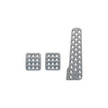 3 Pedal Set Sandblasted Aluminum w/ Long Gas Ped