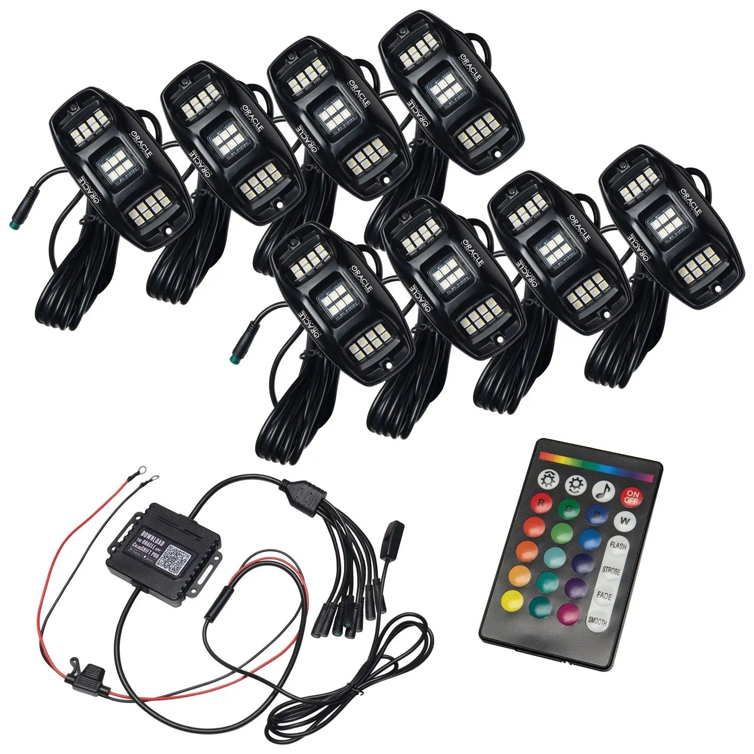 Rock Lights Colorshift 230 Deg Wide Angle 8 Pcs