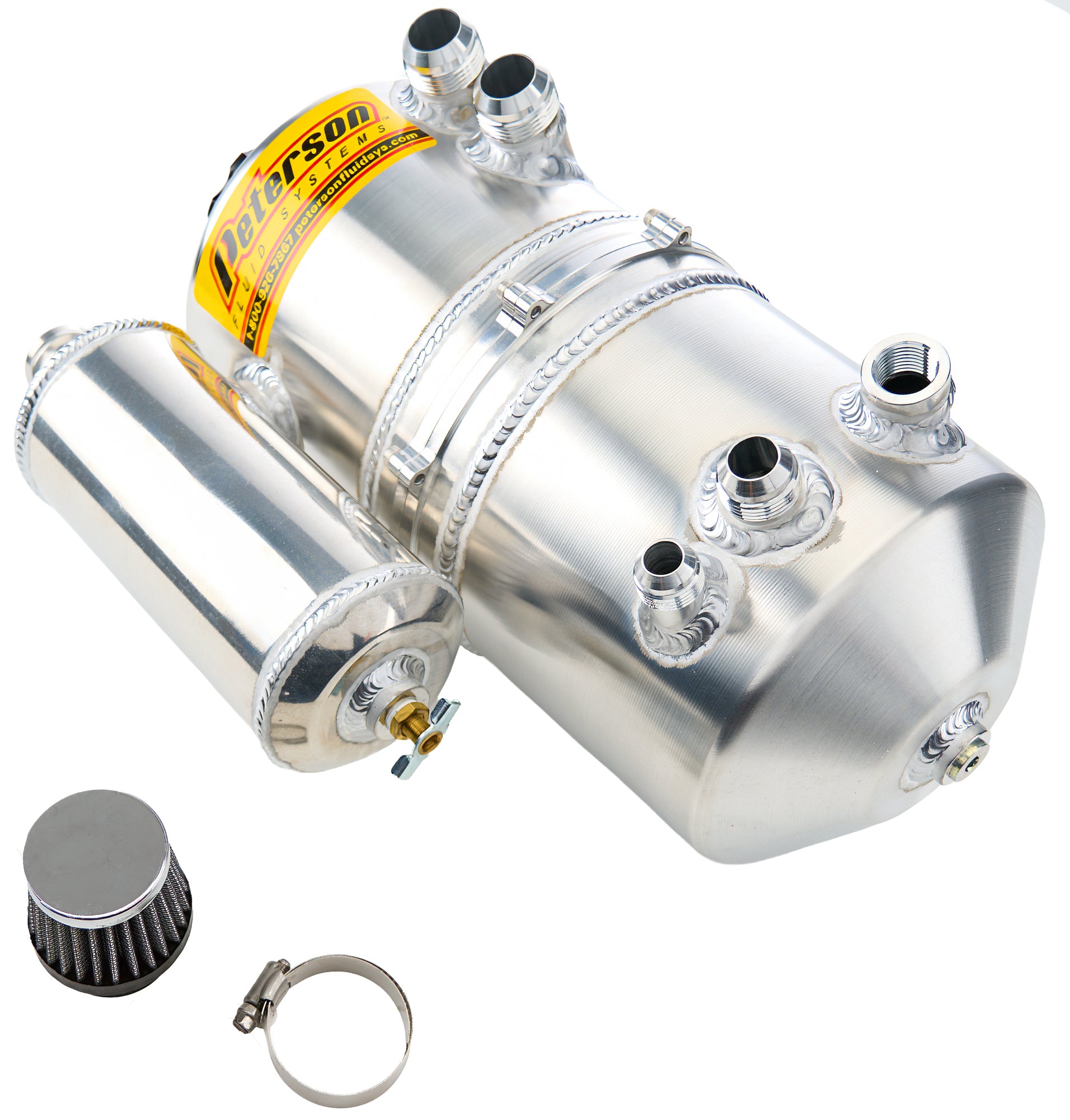 Oil Tank 1.5gal 16an Dual Return w/ Catch Can