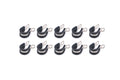 Adel Line Clamps Alum 5/8in 10pk