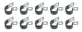 Alum Line Clamp 5/8in 10pk
