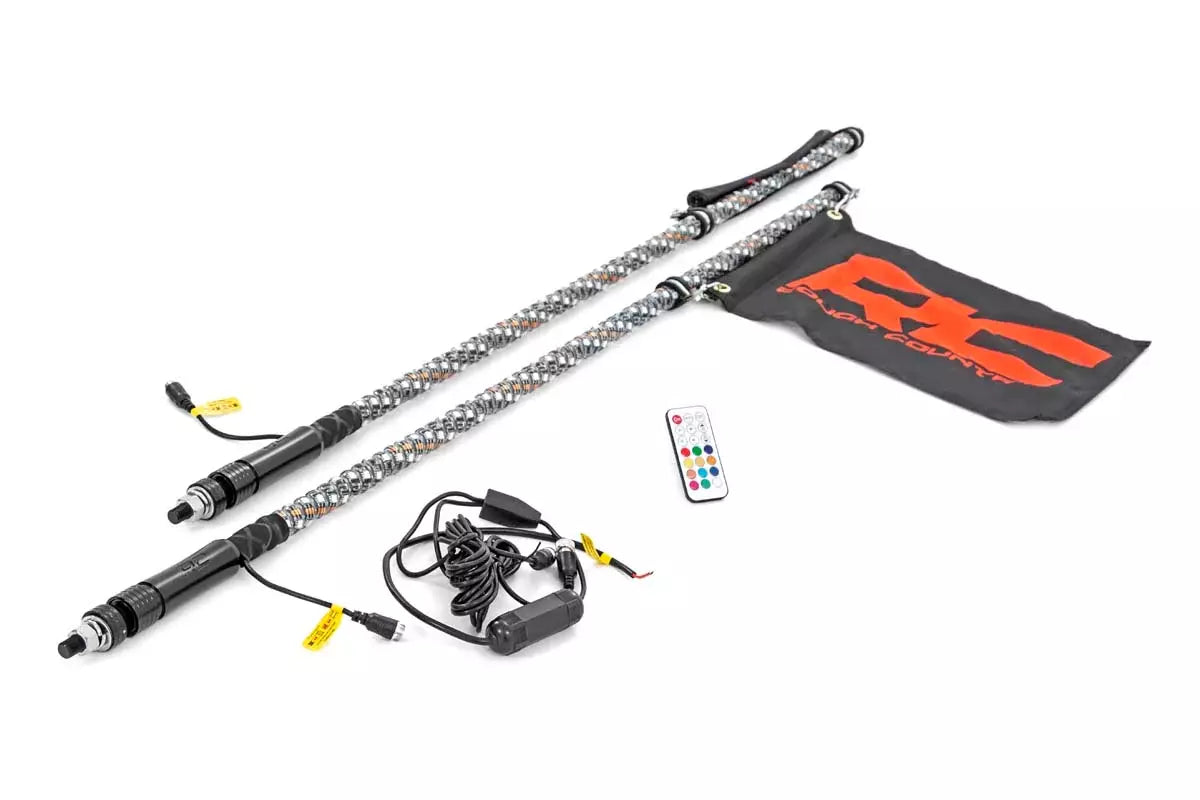 LED Light Whip 4ft Multi-Color Pair