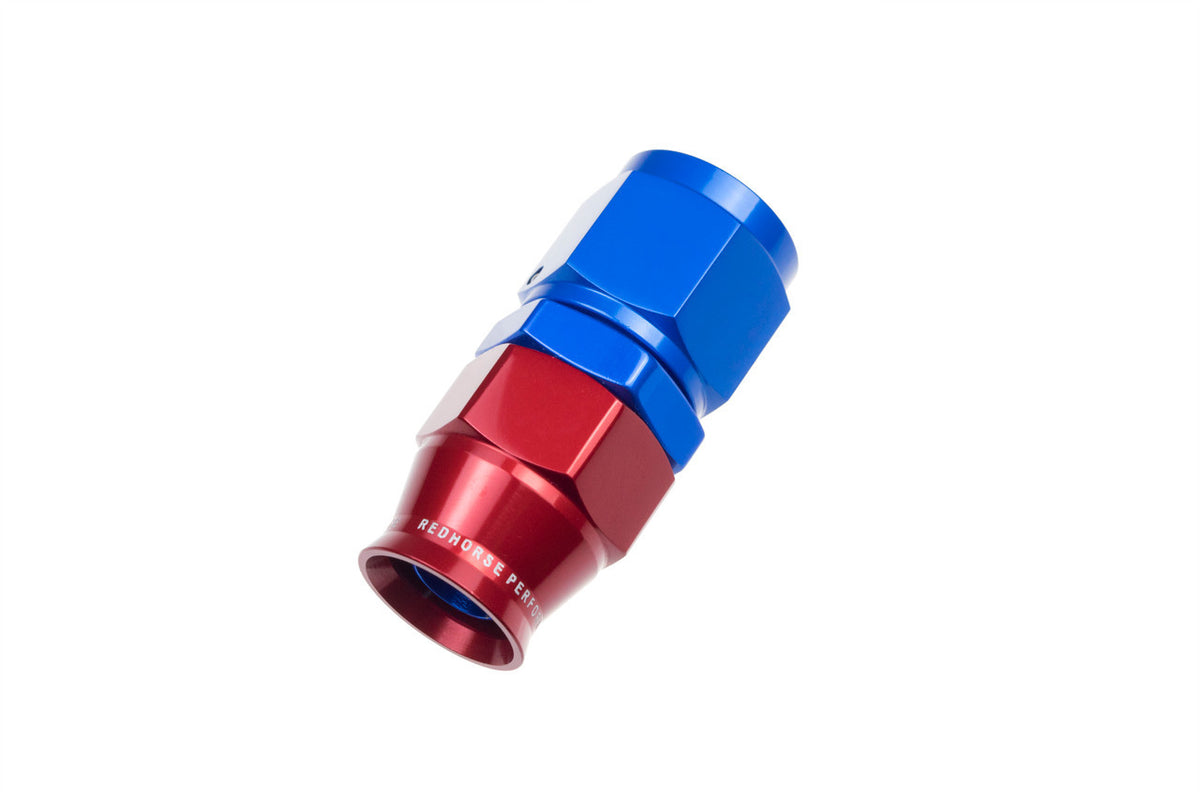12AN Straight PTFE Reusable Hose End Blue