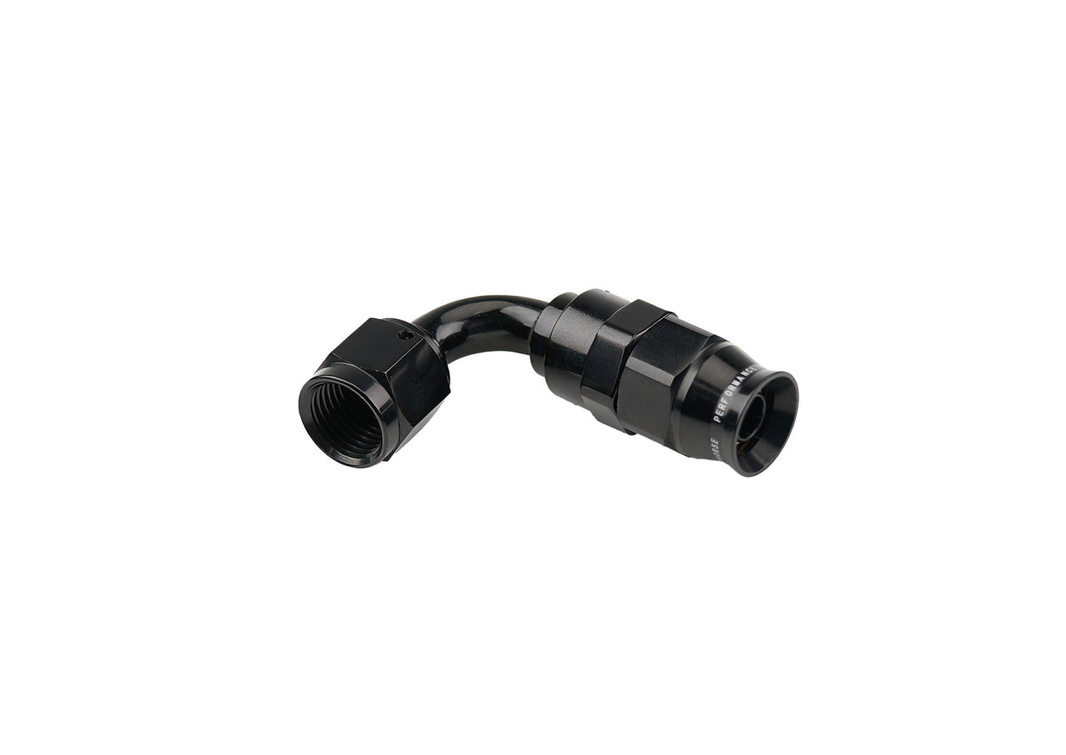6AN 100 Degree PTFE Reusable Hose End Black