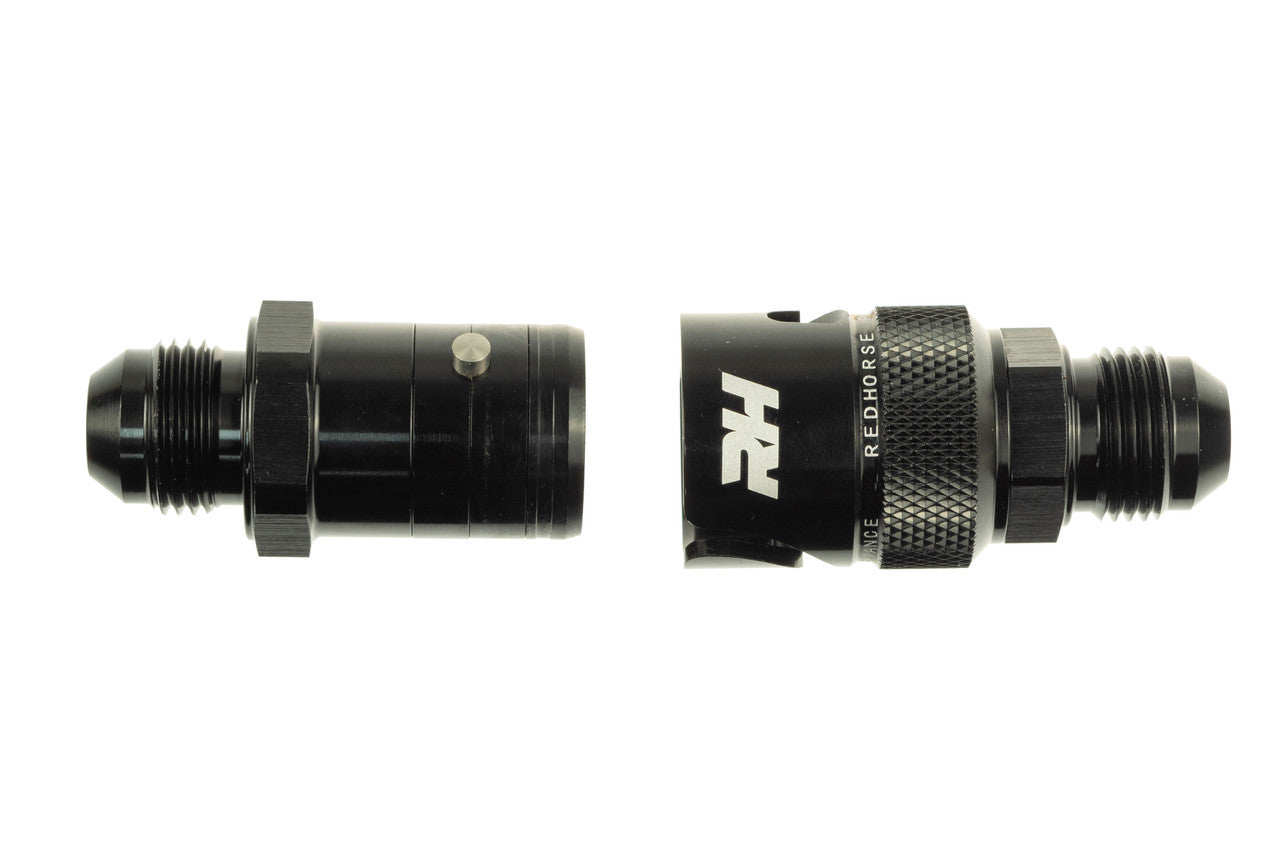 10AN Dry Break Quick Release Adapter Black