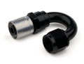 8AN 180 Degree Crimp Style Hose End Black