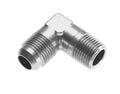 6AN 90Deg Male Adapter to 1/2in NPT Male Clear
