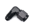 4AN male to 4AN Female Fitting  90-Deg  Black