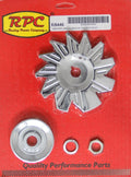 SIngle Groove Alternator Pulley And Fan Chrome