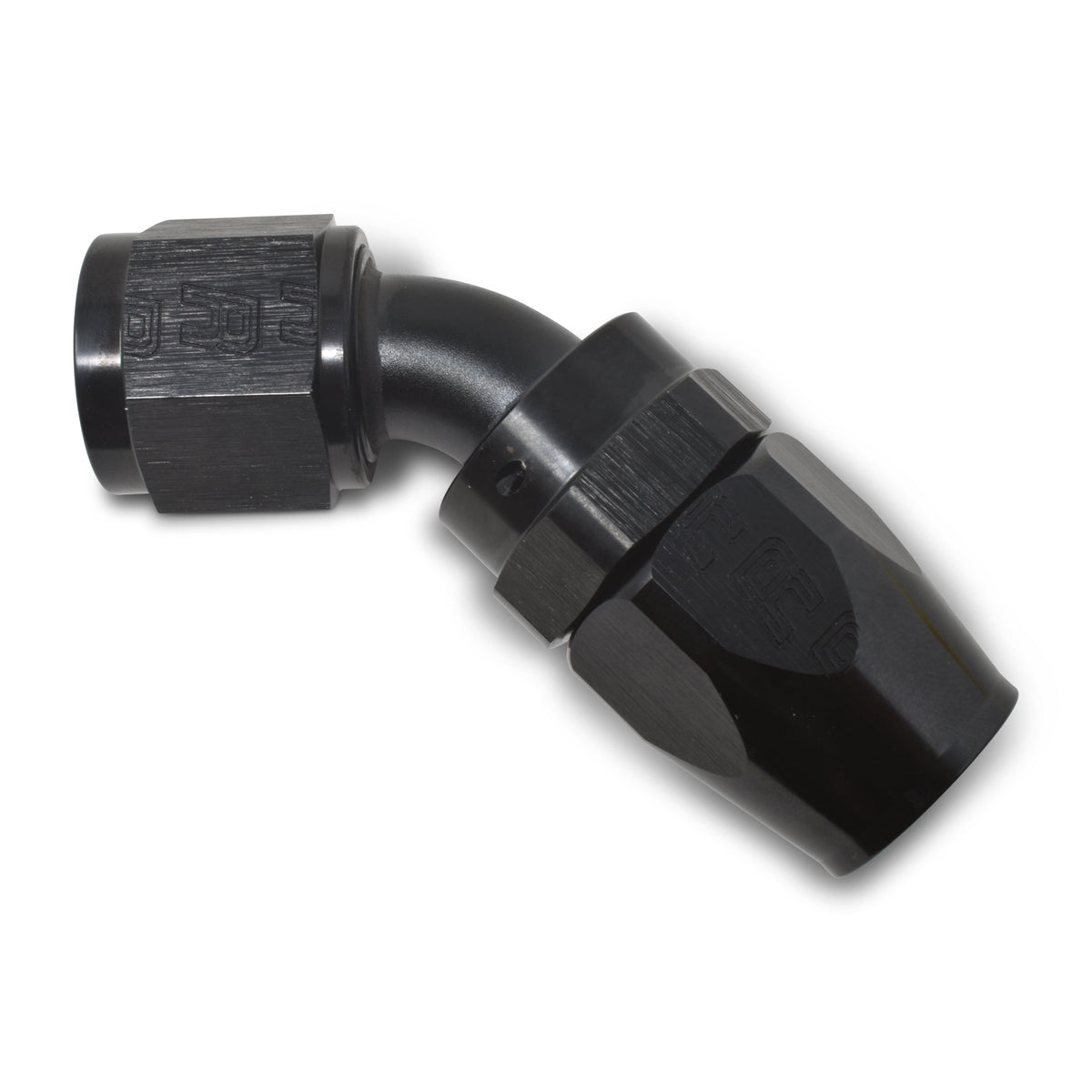 20AN 45Deg Hose End Black