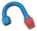 8AN 180Deg Hose End Blue/Red